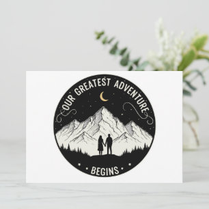 Invitation Notre plus grande aventure commence   Rustic Mount