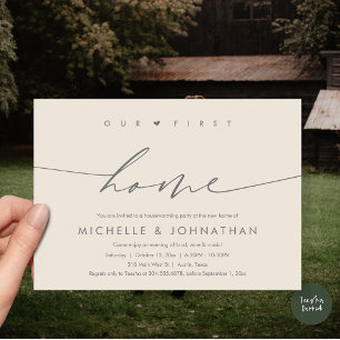 Invitation Notre première maison, fête du réchauffement clima