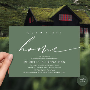 Invitation Notre première maison, fête du réchauffement clima