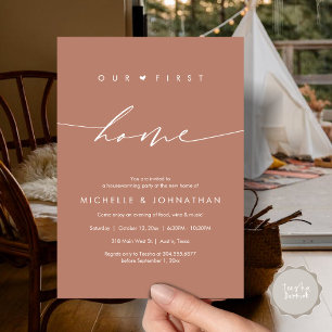 Invitation Notre première maison, fête du réchauffement clima