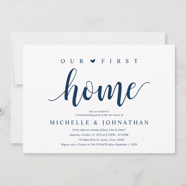 Invitation Notre première maison, fête du réchauffement clima (Devant)