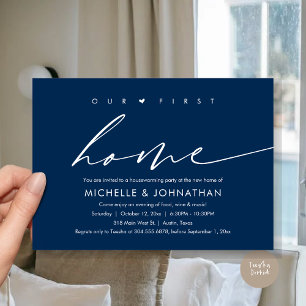 Invitation Notre première nouvelle maison, Fête de la Fête du