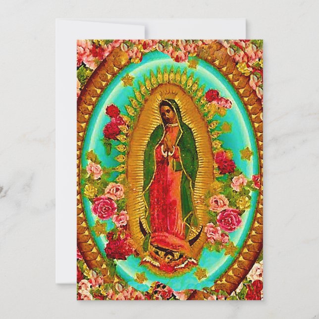 Invitation Notre Vierge Marie mexicain saint de Madame (Devant)