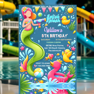 Invitation Notre Water Park Cool Été splaspad 1er anniversair
