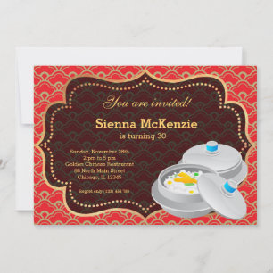 Invitation Nourriture chinoise fête d'anniversaire