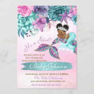 Invitation Nourriture ethnique vintage sous la douche de la m