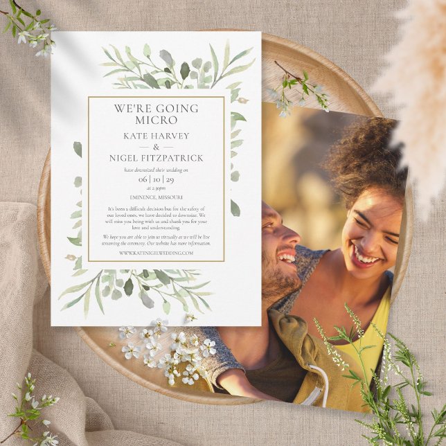 Invitation Nous Allons Micro Mariage Réduit Photo (Créateur téléchargé)