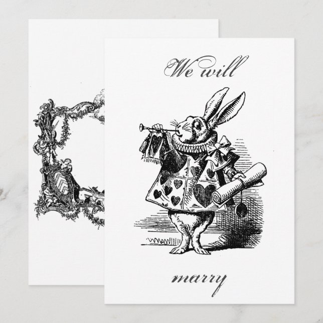 Invitation Nous allons nous marier – Annonce de mariage (Devant / Derrière)