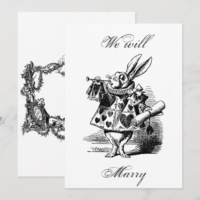 Invitation Nous allons nous marier – Annonce du mariage (Devant / Derrière)