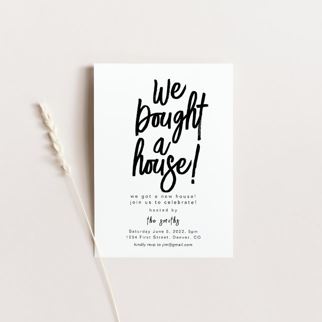 Invitation Nous avons acheté une fête du réchauffement de la  (Créateur téléchargé)