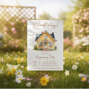 Invitation Nous avons acheté une maison ! Jolie aquarelle pou