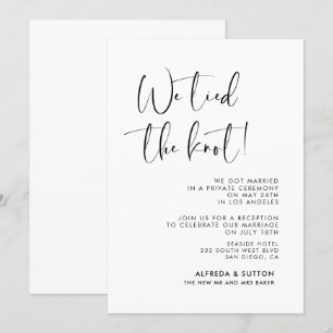 Invitation Nous avons attaché le noeud Elegant & moderne cart