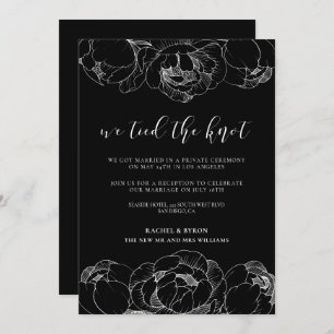 Invitation Nous avons attaché le noeud Peonies mariage faire-