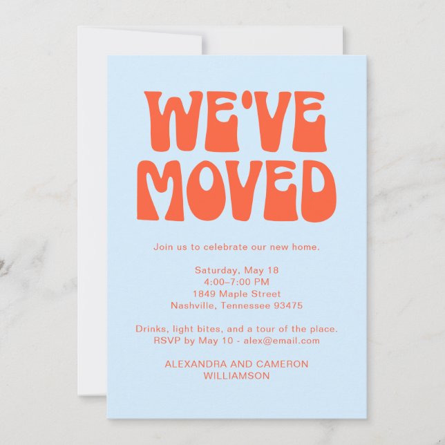 Invitation Nous Avons Changé De Maison Fête De Chauffage Oran (Devant)