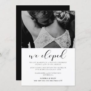 Invitation Nous avons choisi Elegant Design Elopement faire-p