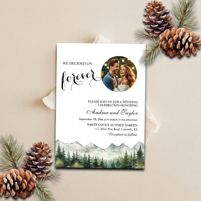 Invitation Nous avons choisi Forever Casual Photo Mariage (Créateur téléchargé)