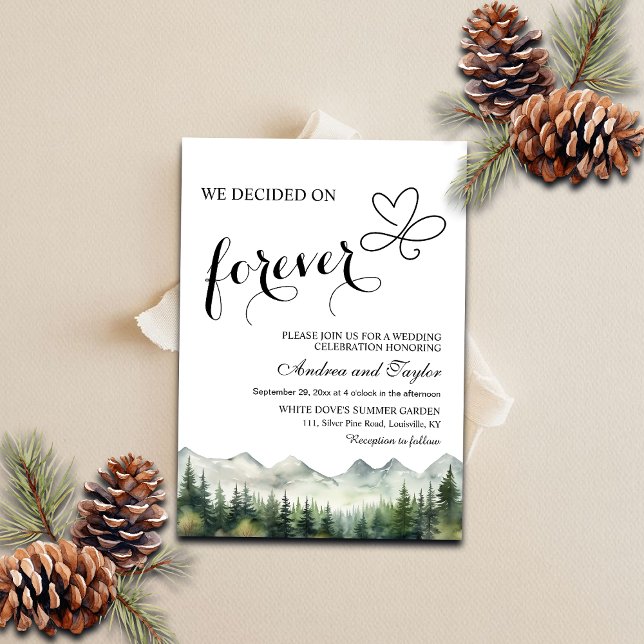 Invitation Nous avons choisi Forever Casual Wedding (Créateur téléchargé)