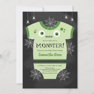 Invitation Nous avons créé un Baby shower Monster