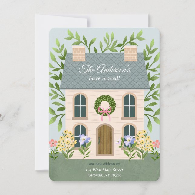 Invitation Nous avons déménagé dans une nouvelle maison (Devant)