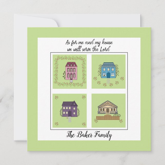 Invitation Nous avons déménagé - la foi basée Sur moi et ma m (Devant)