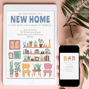 Invitation Nous Avons Déplacé Adresse Changer Cute Livingroom