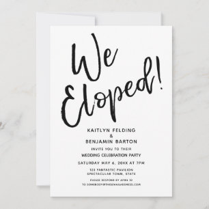 Invitation Nous Avons Échappé ! Fête du Mariage de poste Déco