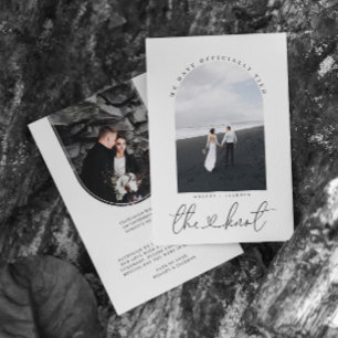 Invitation Nous Avons Fait Le noeud   Photo Elopement Faire-p