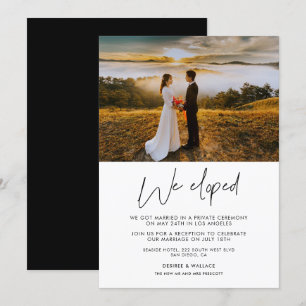 Invitation Nous avons fait une annonce de photo de mariage mo
