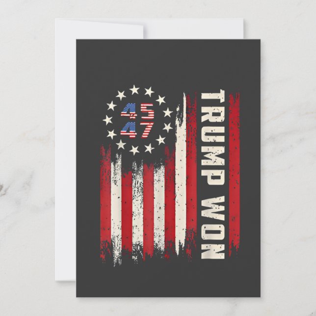 Invitation Nous avons gagné TRUMP INAUGURATION Drapeau améric (Devant)