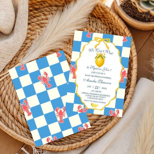 Invitation Nous avons hâte de vous presser Citron bébé Citrus (Créateur téléchargé)