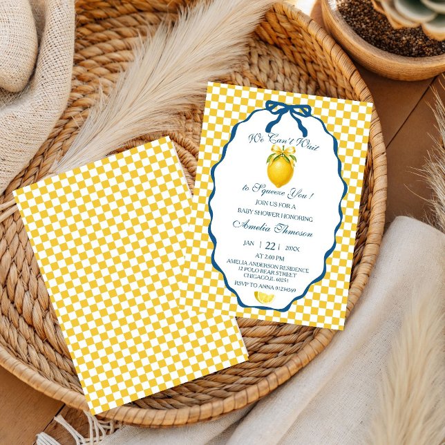Invitation Nous avons hâte de vous presser Citron bébé Citrus (Créateur téléchargé)