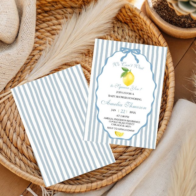 Invitation Nous avons hâte de vous presser Citron Citrus Bébé (Créateur téléchargé)