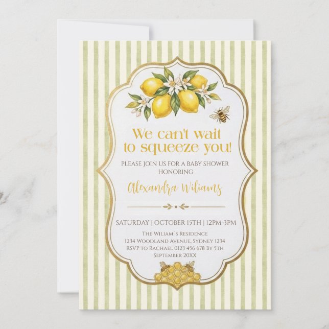 Invitation Nous avons hâte de vous serrer dans nos bras Fête  (Devant)