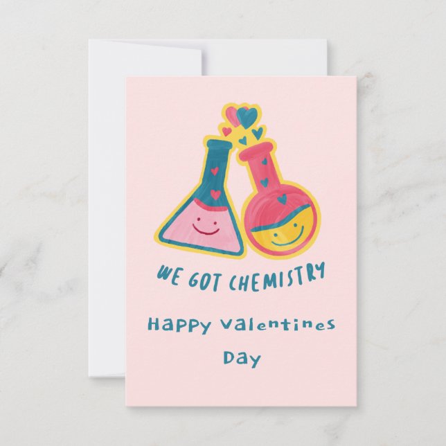 Invitation Nous avons la chimie Saint Valentin (Devant)
