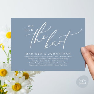 Invitation Nous Avons Lié Le Dîner Romantique Mariage Elopeme