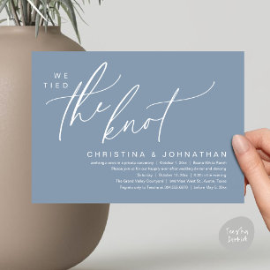 Invitation Nous Avons Lié Le Dîner Romantique Mariage Elopeme