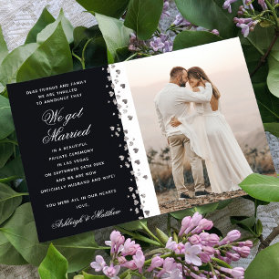Invitation Nous Avons Marié Parties scintillant Coeur Photo N
