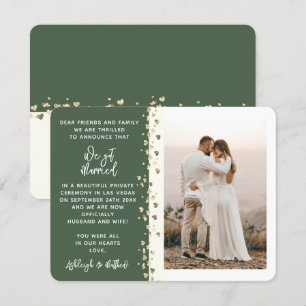 Invitation Nous avons marié Parties scintillant Coeur Photo V