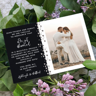 Invitation Nous Avons Marié Parties scintillant Coeur Photo V