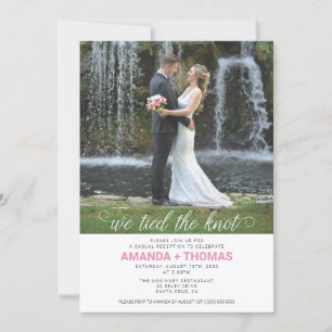 Invitation Nous avons noué le mariage Réception de mariage