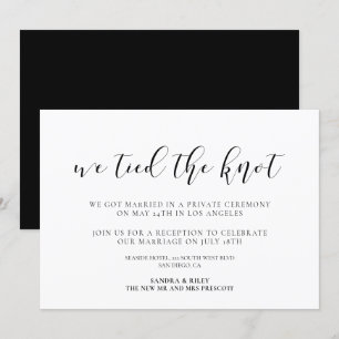 Invitation Nous avons noué le nœud Annonce de design élégant