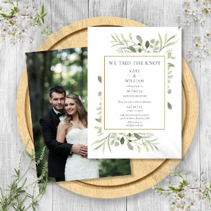 Invitation Nous avons noué le nœud Annonce de mariage en fuit