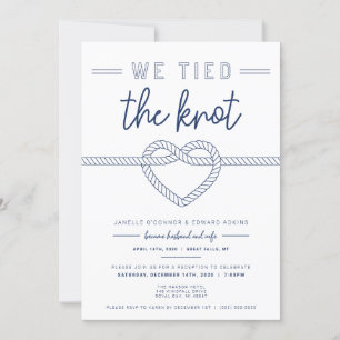 Invitation Nous avons noué le nœud Annonce de mariage et invi