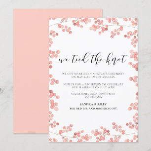 Invitation Nous avons noué le nœud Annonce de mariage floral