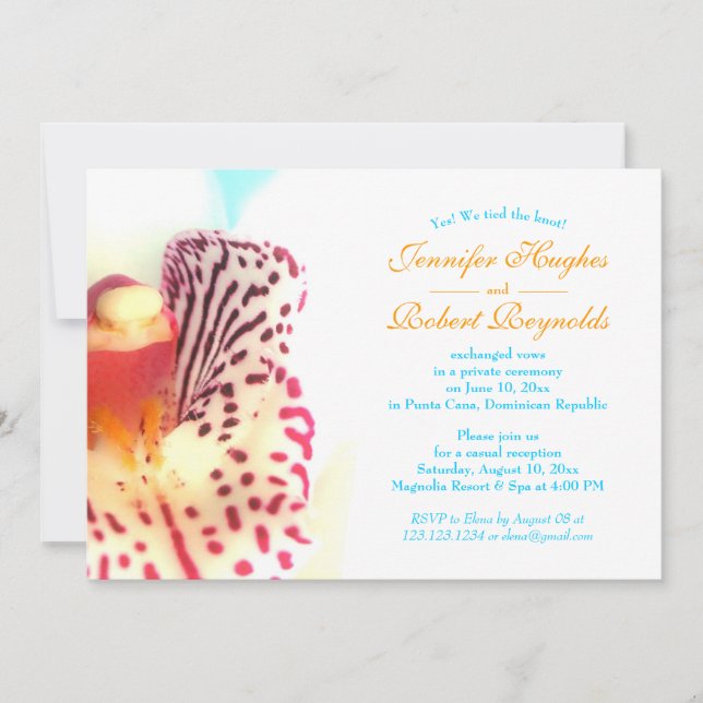 Invitation Nous avons noué le nœud Annonce de mariage sur la  (Devant)