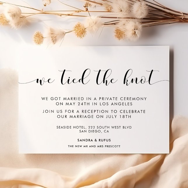 Invitation Nous avons noué le nœud Annonce élégante (Créateur téléchargé)