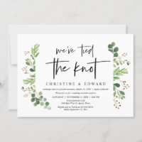 Nous avons noué le noeud, fête Mariage Elopement