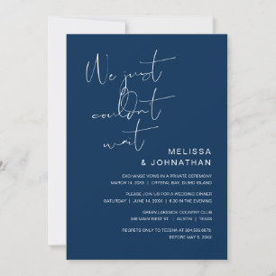 Invitation Nous avons noué le noeud, Mariage Elopement