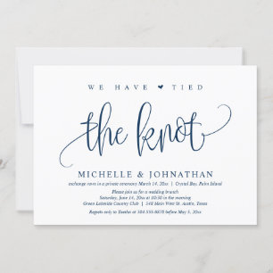 Invitation Nous avons noué le nœud, mariage fugué partie