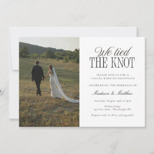 Invitation Nous avons noué le nœud Réception de mariage en fu